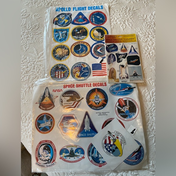NASA Vintage Space Shuttle & Apollo Flight Decals - Picture 1 of 6